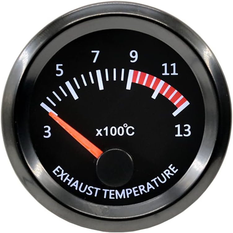 E Support Universal Car 52mm Pointer Exhaust Gas Temp Gauge Meter Kit Temperature EGT EXT White LED Light Pointer Indicator Dail Display Electronic - Image 1